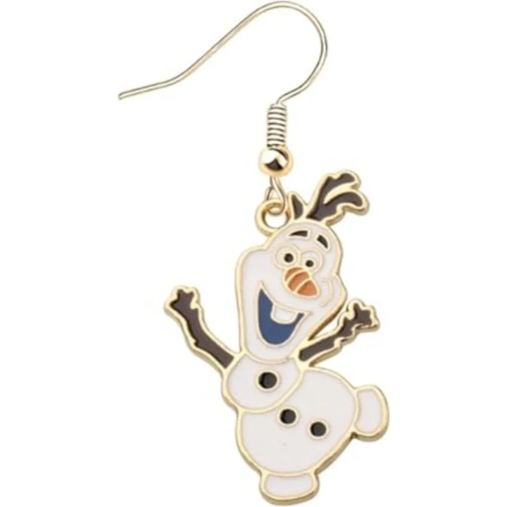 Disney Frozen Olaf Stud Earrings Silver Plated Brass Fine Jewelry Collection NEW